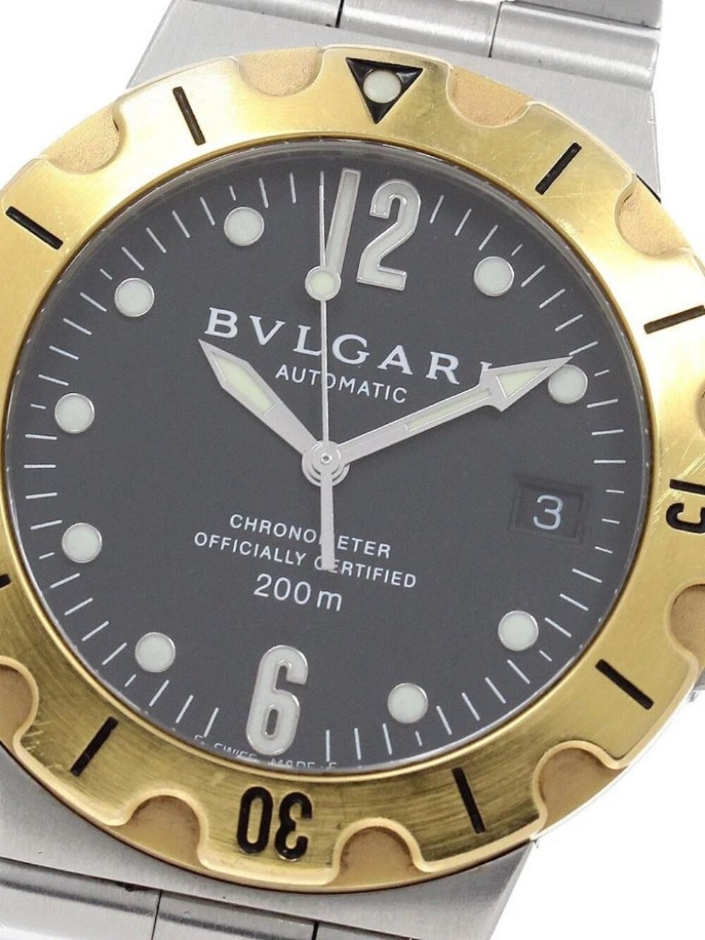 BVLGARI Diagono Scuba Date black Dial Automatic Men's Watch_966757
